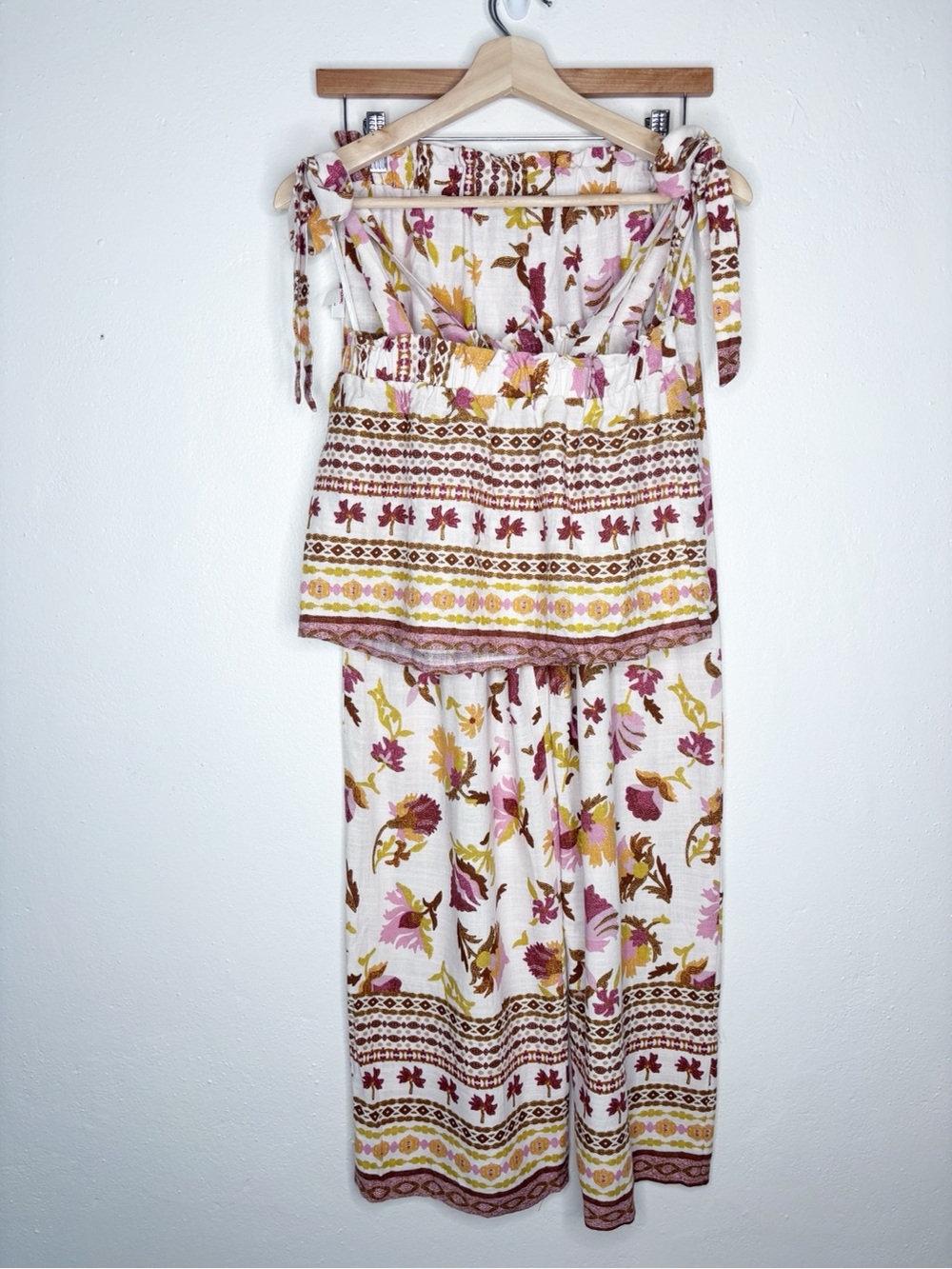 GLG Good Luck Gem 2-Piece Line Blend Floral Tank Pants Set Size XS NWT